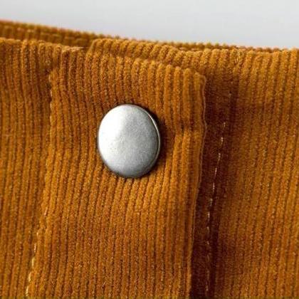 Button Front A-line Skirt