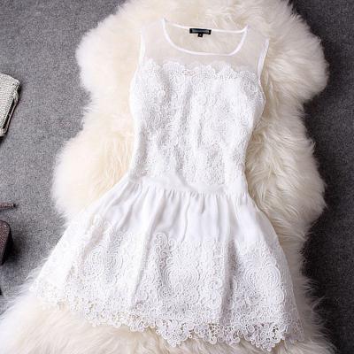 Fashion Women Sleeveless Slim Bodycon Lace Evening Sexy Party Cocktail Dress