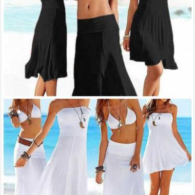 2015 Sexy Women Strapless Summer Dress Swimwear Beach Skirt dress S-XL