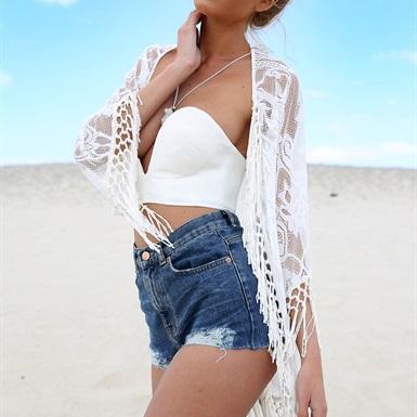 2016 Sexy Women Lace Long Cover Up Beach Free shipping ali