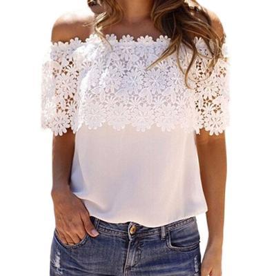 White Lace Off-the-Shoulder Top 