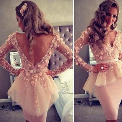 Clubwear Dress Sexy Women Backless Hollow Flower Lace Short Skirt Party Cocktail