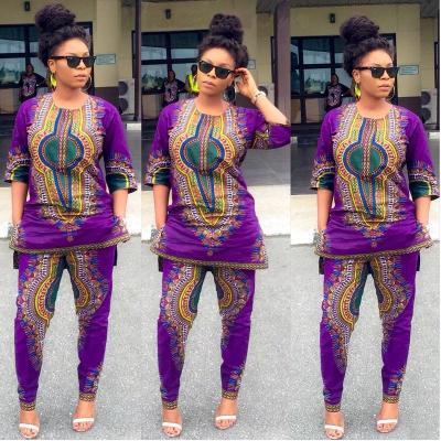 Traditional African Clothing Two Piece Set Women Dress+Pants