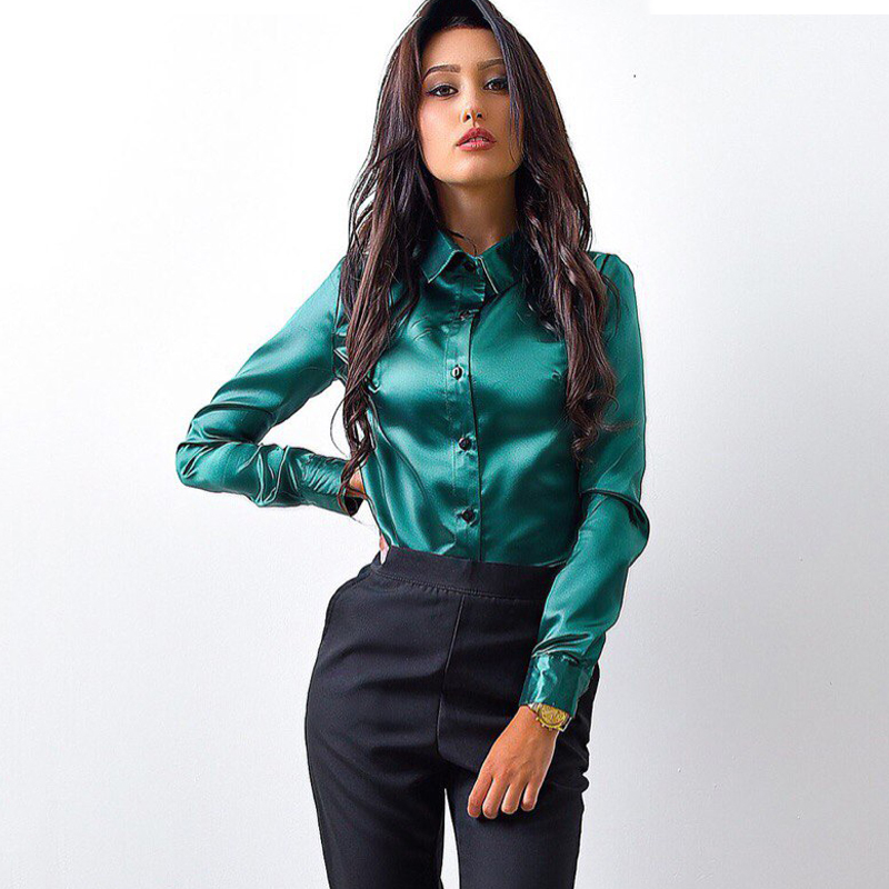 satin collared shirt