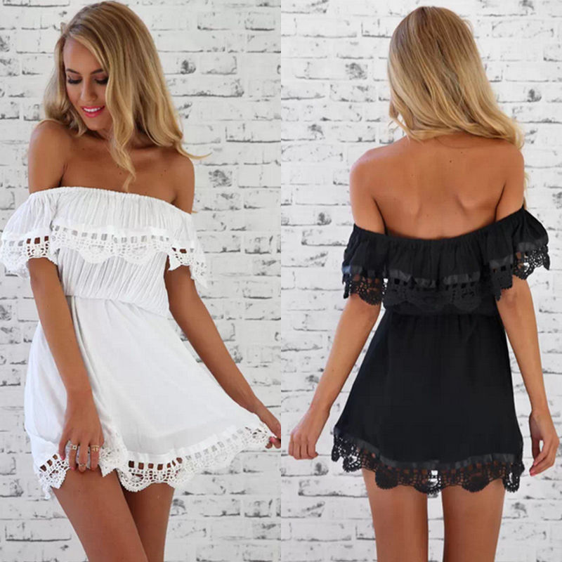 Women Summer Sundress Tail Boho Clubwear Casual Lace Beach Women Summer Sundress Tail Boho Clubwear Casual Lace Beach Skirts Dress