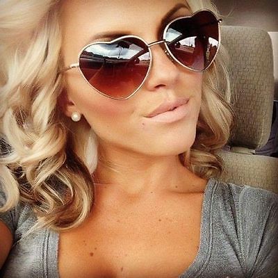 heart shaped aviator glasses