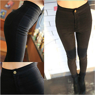 Women Pencil Stretch Casual Denim Skinny Jeans Pants High Waist Jeans Trousers