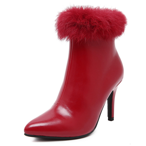 pointed toe high heel ankle boots