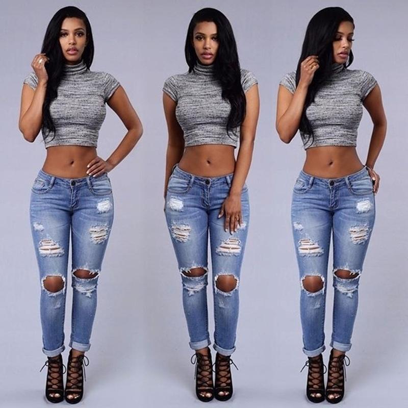 sexy cut up jeans