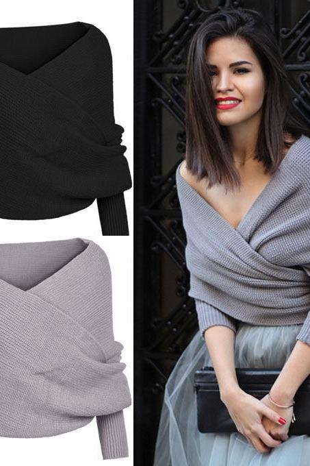 Women Long Sleeve Loose Cardigan Knitted Sweater Jumper Knitwear Outwear Coat