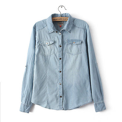 blue jean long shirt
